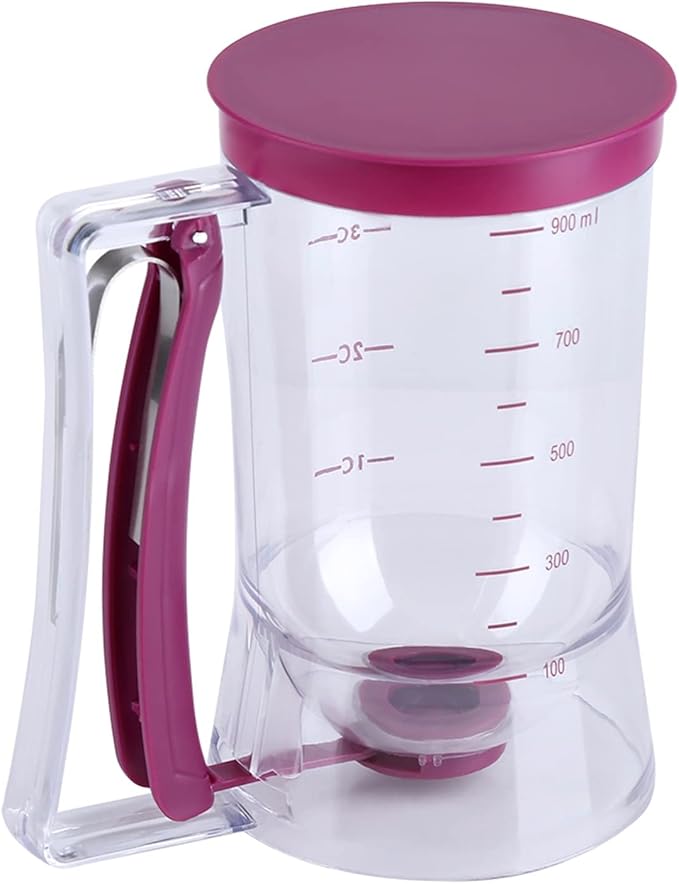 Pancake Batter Dispenser Separator 900mL Manual Cupcake Pancake Waffle Measuring Cup Baking Tool Kitchen Accessory Easy Pour Baking Supplies
