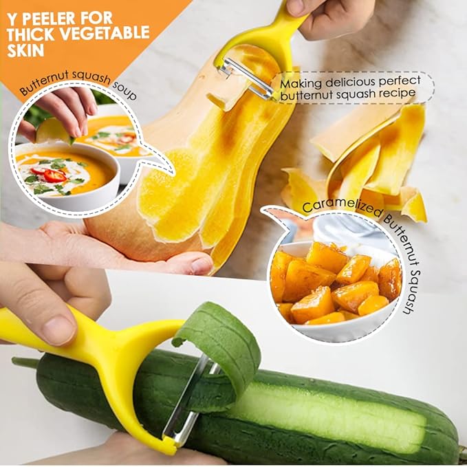 GANNK Vegetable Potato Peelers for Kitchen, Y Peeler for Apple Fruit Carrot Zucchini Cucumber Potatoes, Good Grip Veggie Peeler Makes Peeling Very Easy