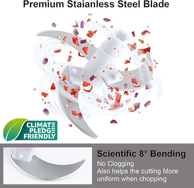 Geedel Hand Food Chopper, Vegetable Quick Chopper Manual Food Processor, Easy To Clean Food Dicer Mincer Mixer Blender, Rotary Onion Chopper for Garlic, Salad, Salsa, Nuts, Meat, Fruit, Ice, etc