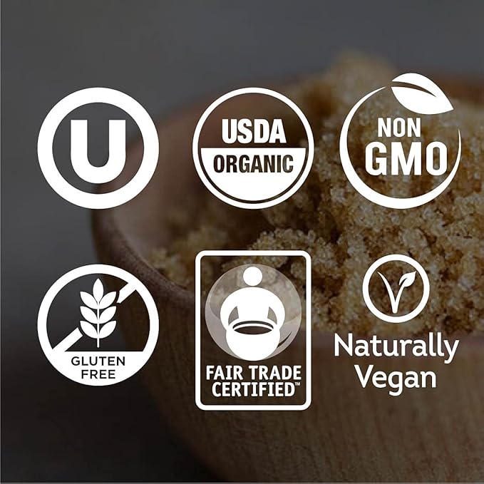 Wholesome Sweeteners 24-Ounce Organic Light Brown Sugar, Fair Trade, Non GMO, Gluten Free & Vegan, Sugar for Baking and Glazing, 1 Pack