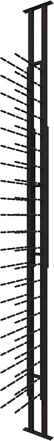 Ultra Wine Racks Floor-to-Ceiling Mount Display (1 Side, Triple Deep, Black, Holds 63 Wine Bottles) - Modern Metal Wine Storage for Wine Cellars, Home Bars, Kitchens, and Dining Rooms