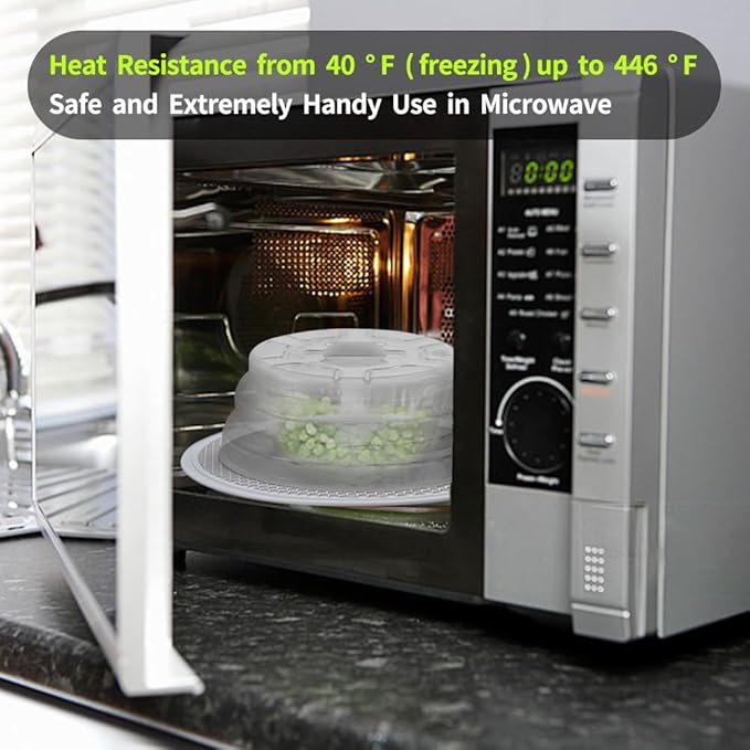 Microwave Dish Cover Microwave Cover for Food Microwave Splatter Cover - Silicone Microwave Plate Cover Dish Covers for Microwave Oven Cooking Anti-Splatter Guard Lid