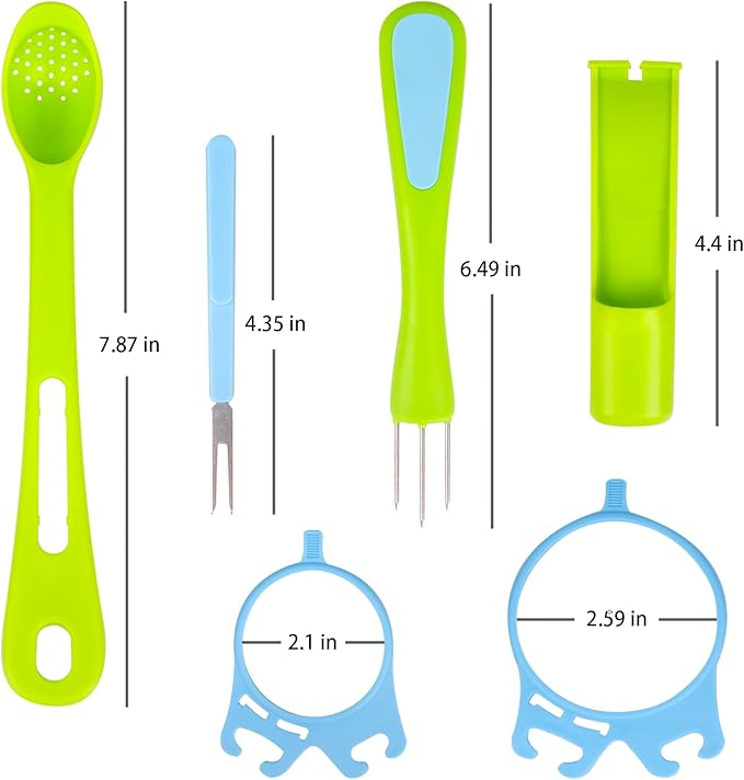 2 Pack Olive Spoon & Pickle Fork Grabber Tool, Picker for Jar, Kitchen Gadget