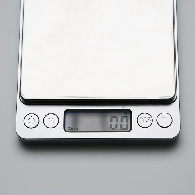 Large 3kg/6.6lb Kitchen Scale with 0.1g/0.003oz High Precision, Bakery Scale with USB Rechargeable