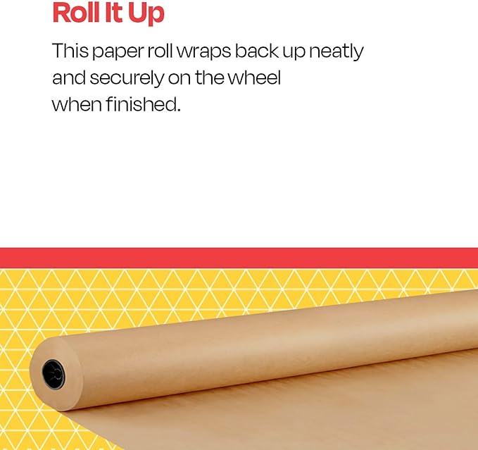 School Smart Butcher Kraft Paper Roll, 50 lbs, 18 Inches x 1000 Feet, Brown