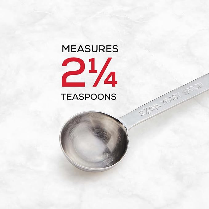 King Arthur Baking Company Yeast Measuring Spoon, 18/8 Stainless Steel, Holds 2-1/4 Teaspoons