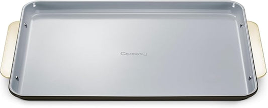 Caraway Non-Stick Ceramic Baking Sheet - Naturally Slick Ceramic Coating - Non-Toxic, PTFE & PFOA Free - Perfect for Baking, Roasting, and More - Large (18" x 13") - Black