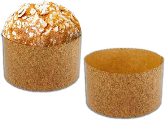 Pastry Chef's Boutique Thin Panettone Paper Pan Mold (Thin Paper - Small 500gr) - Pack of 12