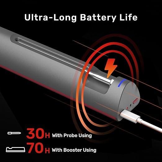 S Pro Bluetooth Wireless Meat Thermometer, EasySmart App, 6 Sensors, Enhanced Signal Base, IP69 Waterproof, Ultra-Thin Probe, Digital Cooking Thermometer for Oven/Grill/BBQ/Air Fryer/Kitchen