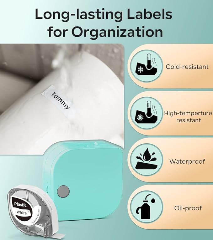 Phomemo P12 PRO Label Maker Machine with Tape, Mini Bluetooth Portable Thermal Labelmaker for Home, Office, Organizing, Kitchen, Wireless Small Label Makers with Multiple Templates, Green