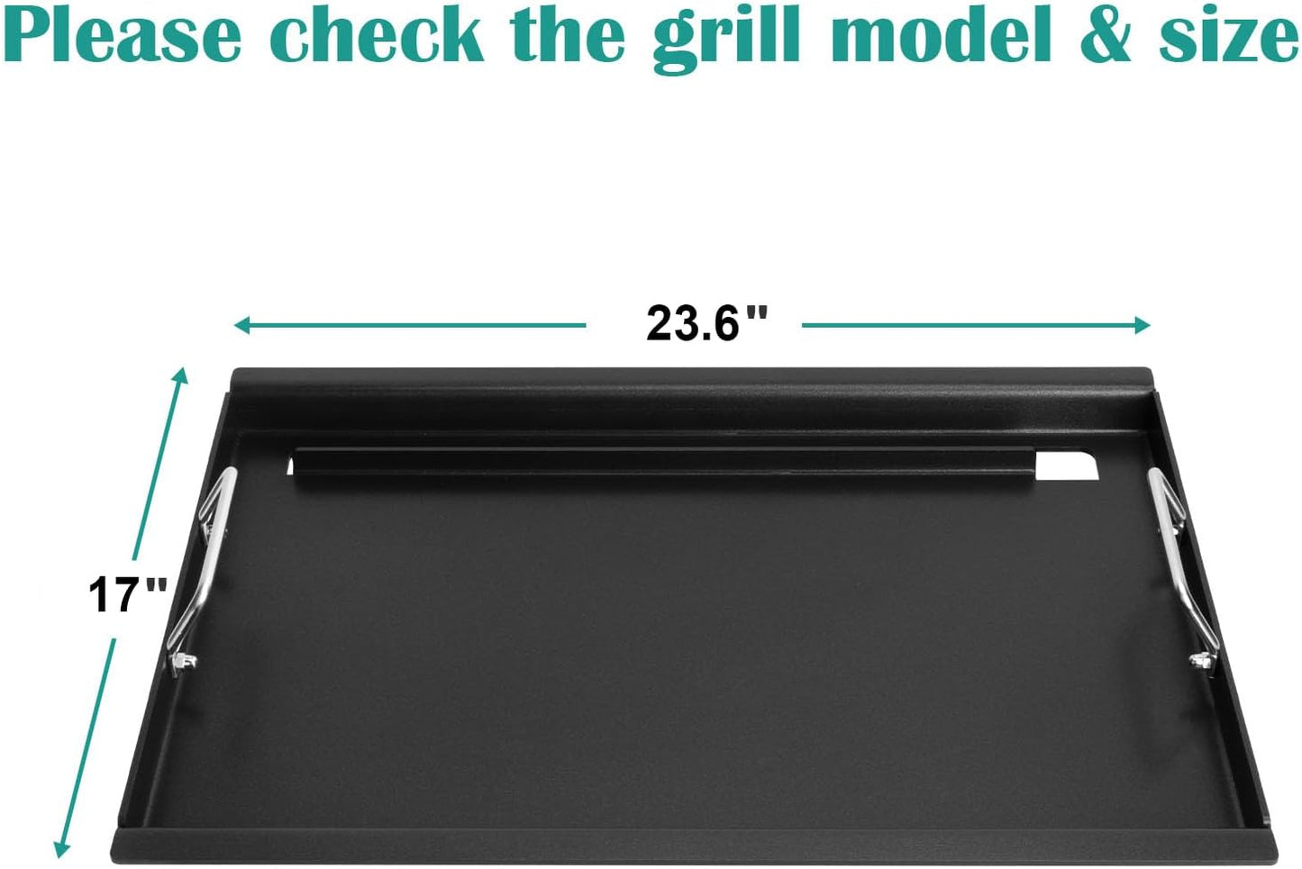 Full Size Griddle Inserts for Char-Broil Performance 4 Burner Series, Flat Top Griddle for Charbroil 463352521 463354021 463365021 463365522 463366022 Grill, Replace for G426-0004-W1 G426-0005-W1