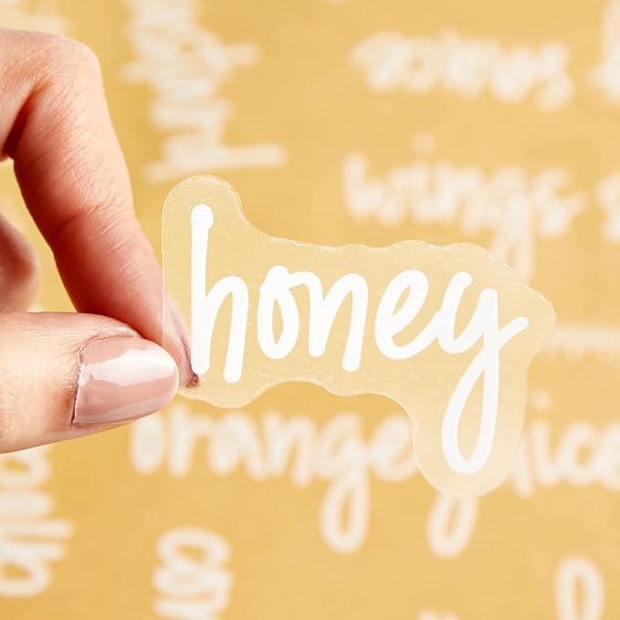 Talented Kitchen Labels for Oil Bottles & Vinegar Dispensers - 132-Count White Vinyl Glossy - Various Sizes - Oil Bottle Stickers & Condiment Labels for Kitchen Organization