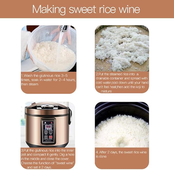 6L Black Garlic Fermenter,Yogurt Maker with Adjustable Temperature & Time Control,Kimchi machine,Sweet Rice Wine Maker Full Automatic,Natto Maker,FCC UL Listed