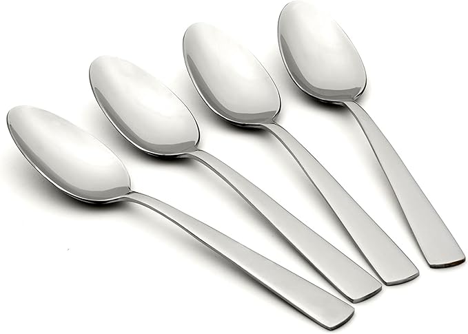 Oneida Nocha Everyday Flatware Teaspoons, Set of 6 18/0 Stainless Steel, Silverware Set