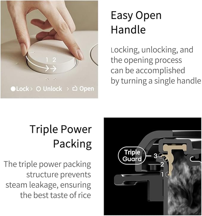 [CUCHEN] CRH-TWK1040WUS | Induction Heating Dual Pressure Rice Cooker 10 Cup (Uncooked) | Non-stick Coating | Stainless Cover | High/Non-Pressure | Easy Open Handle | Auto Steam Clean | Made in Korea