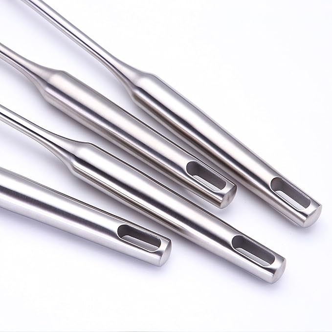 Cooking Utensils Set Stainless Steel Kitchen Metal Serving Utensils Set of 6 Pcs-Wok Spatula Ladle Set, Slotted Skimmer, Pasta Server, Serving Spoon, Slotted Spatula Tunner,Dishwasher Safe