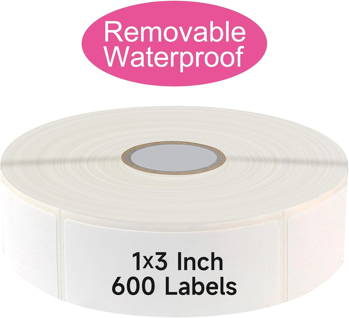 600 Blank Removable Freezer Labels with Perforation Line for Easy Distribution and Use. Waterproof and Oil-Resistant, Suitable for Food Containers, Jars, and Kitchen Organization.(1 "x 3")