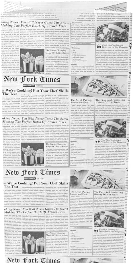 Bag Tek 8 Lb Disposable Lunch Bags, 100 Sturdy Take Out Bags - Flat Bottom, Microwavable, Newsprint Design Paper Bags, Freezable, Great For Restaurants, Cafes, And Bakeries - Restaurantware