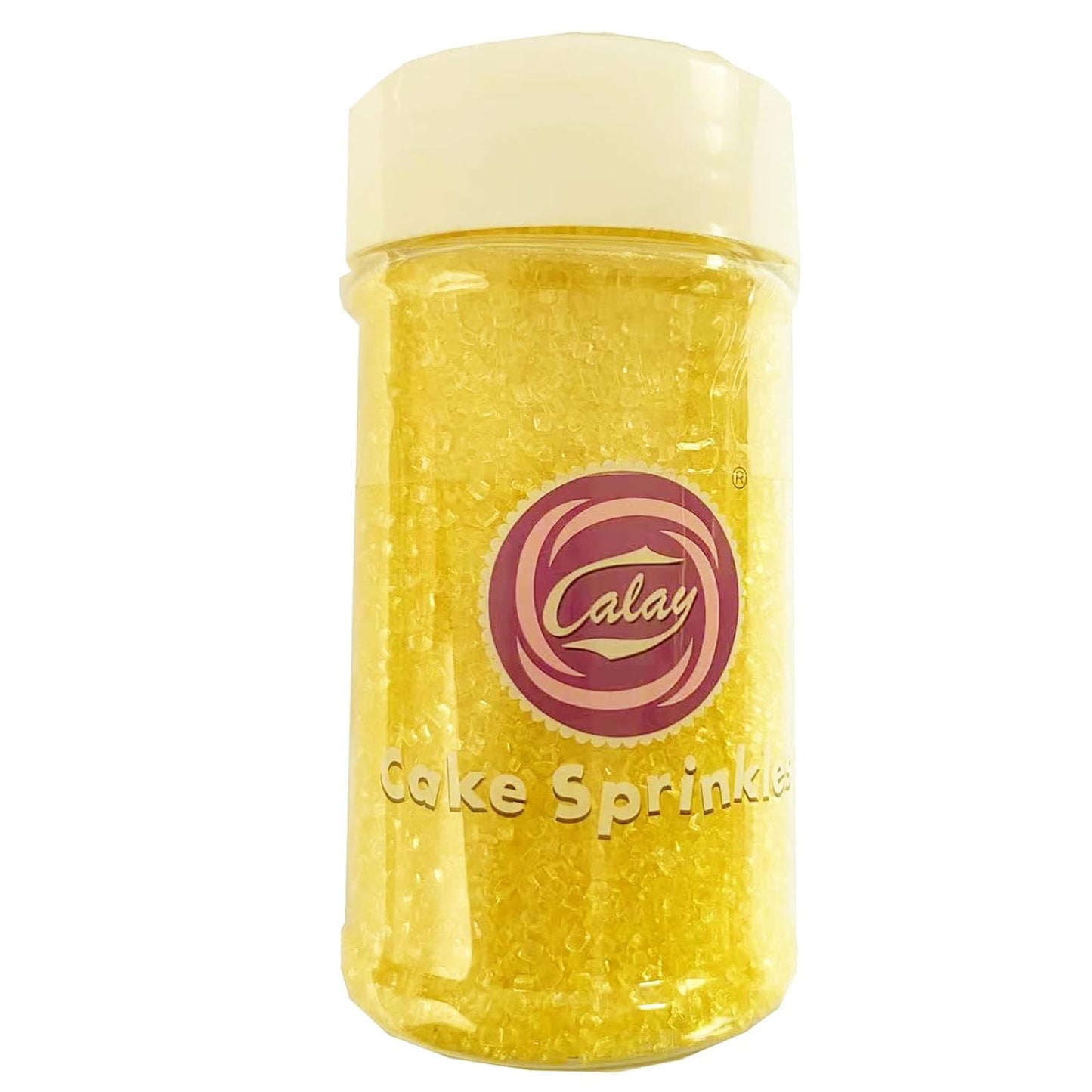 Sentovac Yellow Sanding Sugar for Baking Edible Sparkling Sugar Sprinkles Coarse Sugar Crystals for Baking Topping Cake Cookie Cupcake Topper Ice Cream Decoration Supplies 3.2 OZ