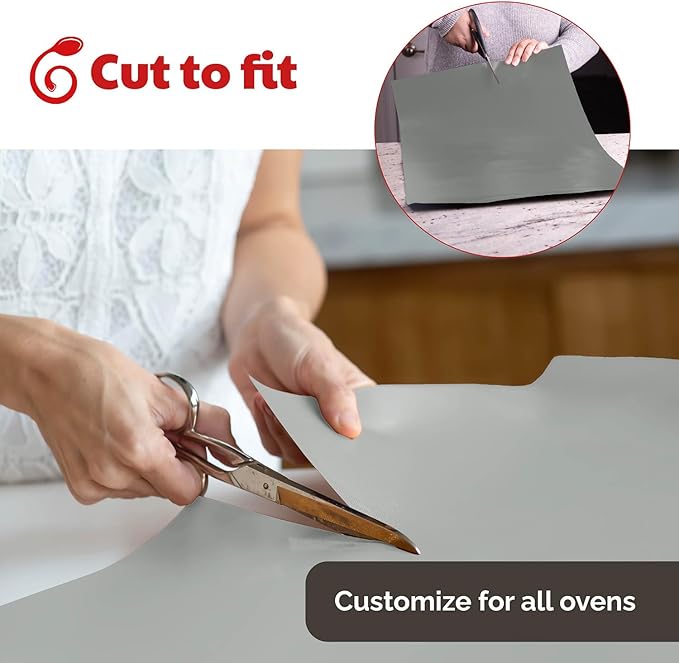 Cooks Innovations Non-Stick Oven Protector Mat - Heavy Duty Nonstick Oven Rack Liners to Protect Convection, Electric, Gas, & Microwave Ovens - BPA & PFOA Free Heat Resistant Baking Mat