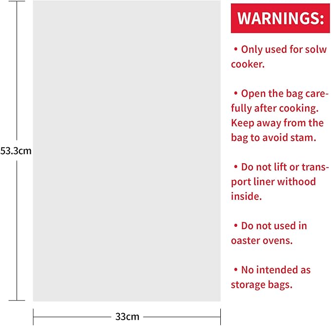 ECOOPTS Slow Cooker Liners (40 Liners), 13" × 21" Pot Liners Fit 3-8 Quarts, Disposable Cooking Bags Suitable for Oval & Round Pot, BPA Free (13" × 21")