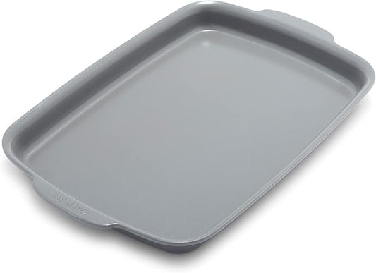 GreenPan Premiere Ovenware Healthy Ceramic Nonstick 13" x 9" Quarter Sheet Baking Pan, PFOA & PFAS-Free, Warp-Free Bakeware, Durable Quick Heating, Oven & Broiler Safe to 600F, Dishwasher Safe, Gray