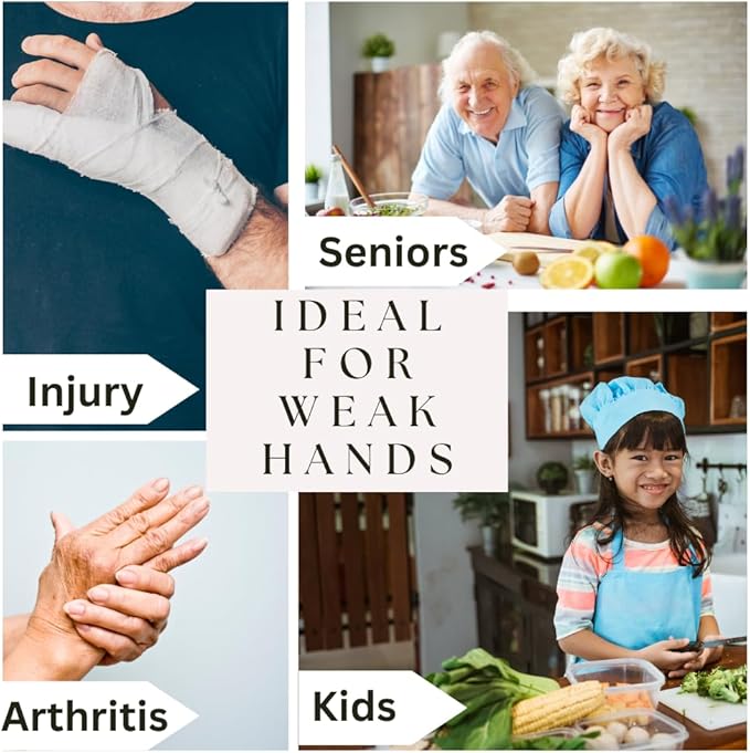 Jar Opener Bottle Opener for Elderly Sufferers Children Weak Hands Seniors with Arthritis Can Opener Jar Lid Opener Jar Gripper Pad Silicone Handle 5-in-1 Multi-functional 3 Pc Set