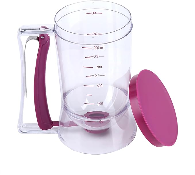Pancake Batter Dispenser Separator 900mL Manual Cupcake Pancake Waffle Measuring Cup Baking Tool Kitchen Accessory Easy Pour Baking Supplies