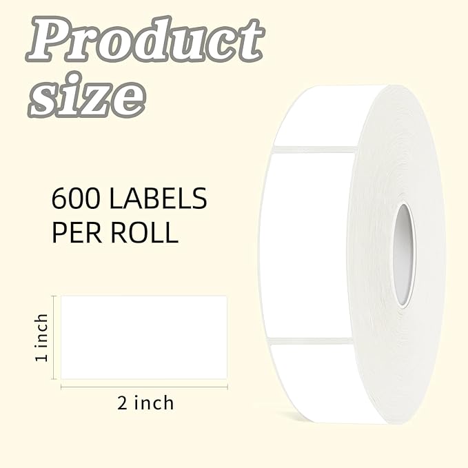 600 Blank Removable Freezer Labels Water Oil Resistant with Perforation Line for Food Containers Jars Pantry Organization (Ink Quick-Dry，1” x 2”)