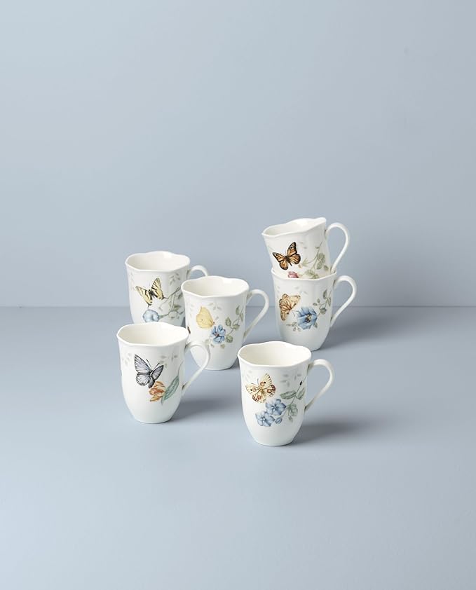 Lenox 892798 Butterfly Meadow 6-Piece Mug Set