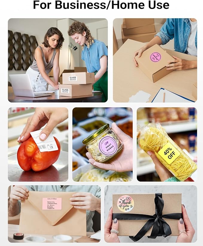 Phomemo Label Printer, M220 Thermal Bluetooth Barcode Label Maker, for Home, Office, School, Compatible with Phone & Laptop