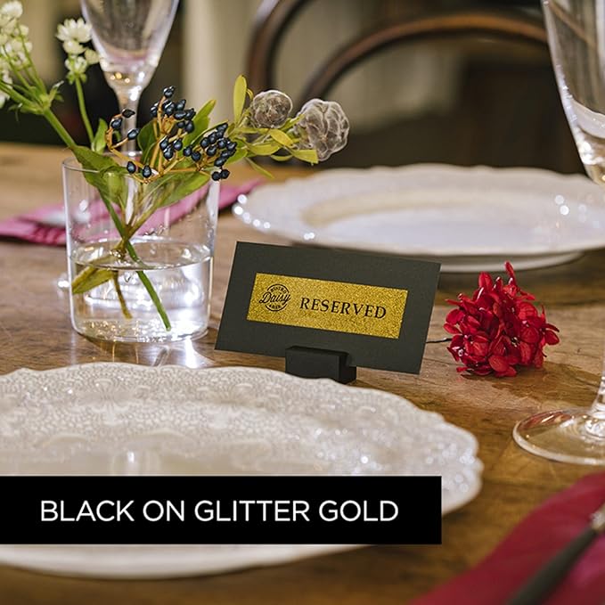 Brother P-touch TZe-PR831 Black Print on Premium Laminated Tape 12mm (0.47”) wide x 8m (26.2’) long, Glitter Gold, TZEPR831