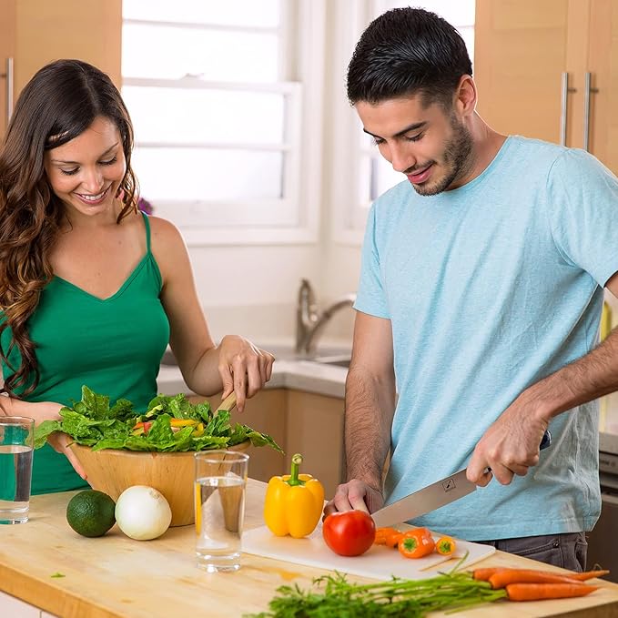 imarku Chef Knife - 8 Inch Pro Kitchen Knife, High Carbon Stainless Steel Japanese Knife, Chef's Knives with Ergonomic Handle, Ultra Sharp Knife, Gifts for Men and women (Blue Handle)