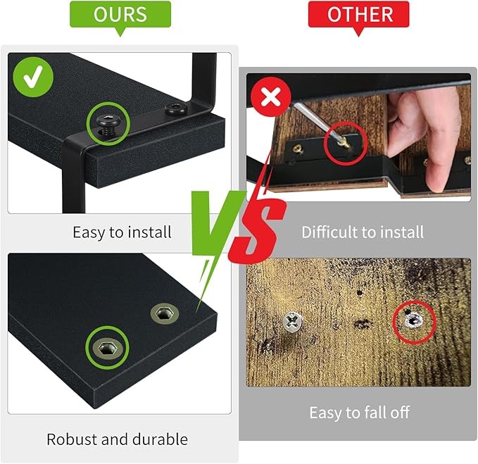 YINMIT Wooden Display Riser Stand, Tiered Perfume and Cologne Organizer Stand, 4 Tier Spice Rack Organizer, Rustic Display Shelf for Candles (4 Tier,Black)