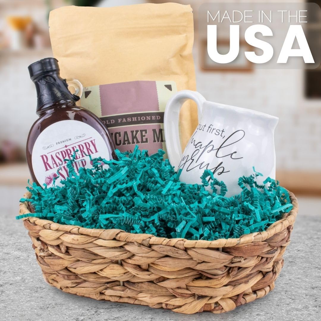 MagicWater Crinkle Cut Paper for Gift Baskets - 2LB - Teal - Perfect for Shredded Paper Filler, Basket Filler, Gift Boxes, Bridesmaid Gifts, Halloween Stuffers & More – Ideal for All Occasions