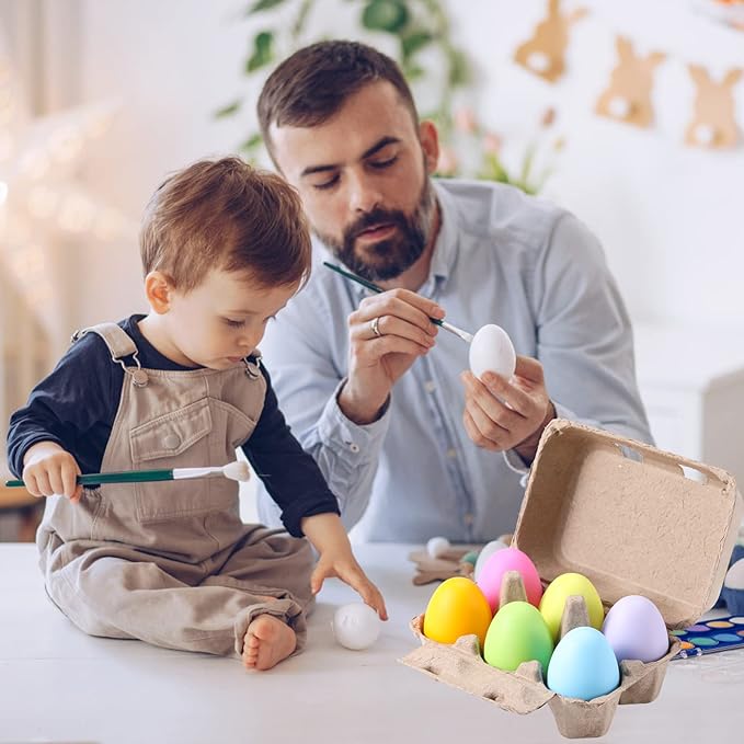 Half Dozen Vintage Egg Cartons 25 Pack, Blank Natural Pulp 6 Count Carton for Chicken Eggs Reusable, Storage Tray Strong for Holds Up to Six 6 Egg Cardboard Paper Holder Container for Refrigerator