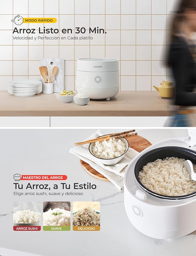 CUCKOO CR-0675FW 6-Cup (Uncooked) / 12-Cup (Cooked) Micom Rice Cooker with Nonstick Inner Pot, 13 Menu Modes, LCD Display, Fuzzy Logic Tech, Auto Clean (White)