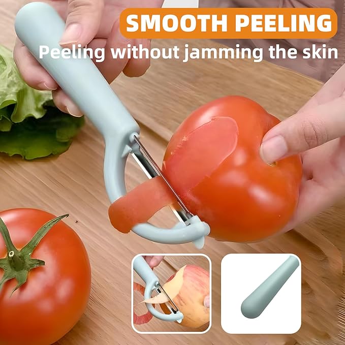 Trez Treamer 6-Pack Vegetable Peeler for Kitchen，Y Peeler Stainless Steel Potato Peeler Set for Apple Veggie Carrot Fruit Zucchini Cucumber Safe Peelers Bulk with Non-Slip Handle (P)