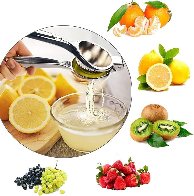 Lemon Squeezer - Lemon Squeezer Manual Citrus Juicer - Lemon Manual Press Juicers Stainless Steel - Lime Squeezer Lemon Juicer Squeezer with Grater