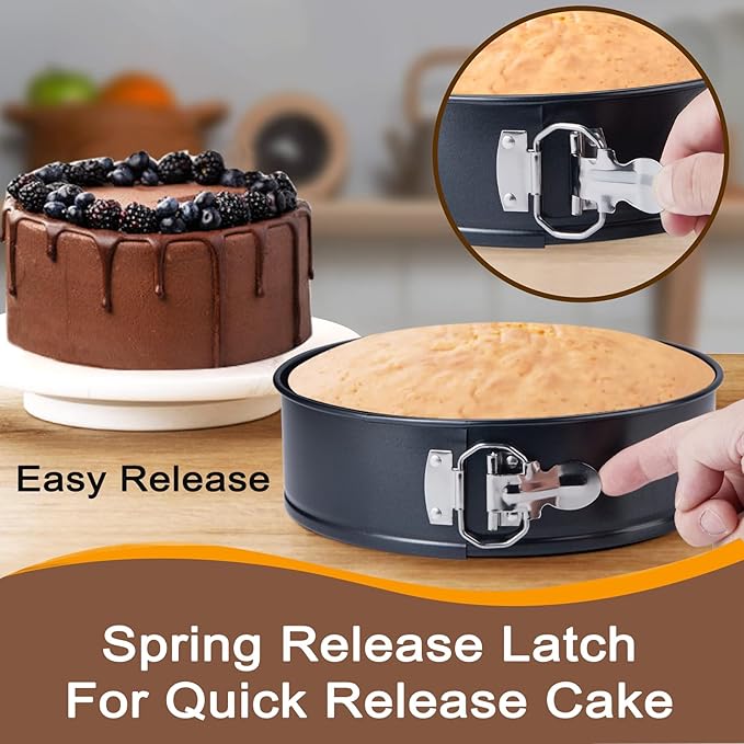 9 Inch Non-stick Cheesecake Pan Springform Pans with Removable Bottom/Leakproof Cake Pan