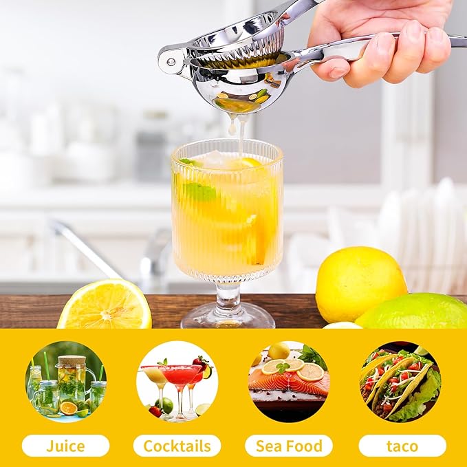 Rekix Lemon Squeezer, Heavy Duty Lemon Juicer, Lime Squeezer, Manual Citrus Press, Orange Juicer Handheld, Hand Press Fruit Juicer, Exprimidor De Limones