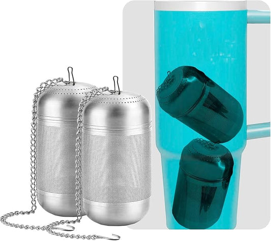 2PCS Medium Size Stainless Steel Tea Infuser Wide Mouth Bottles.,Compatible with Stanley,Hydro Flask, Iron Flask, Takeya, ThermoFlask