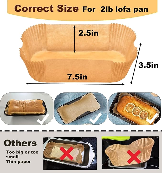 Loaf Pan Liners, Loaf Pan Liners for Baking Bread 9x5, Bread Pan Parchment Liners, 150pcs Bread Pan Liners for Baking