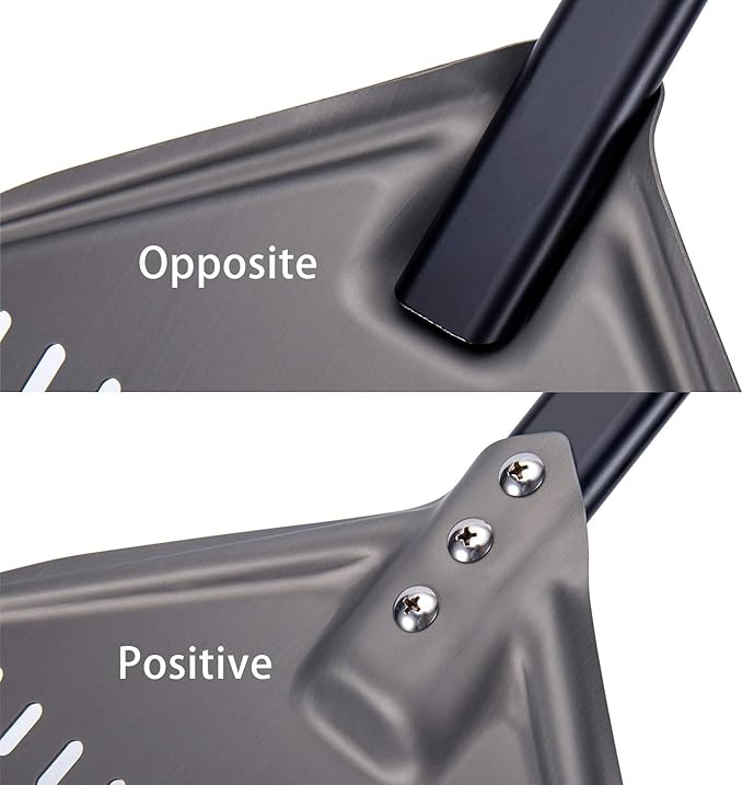 12-Inch Perforated Pizza Peel: Hard Anodized Aluminum Pizza Spatula with Silicone Handle, Professional Large Pizza Turning Peel, Pizza Paddle, 26-Inch Overall