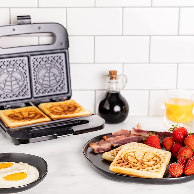 Uncanny Brands Spider-Man Waffle Maker - Chibi Spidey Waffles - Marvel Kitchen Appliance