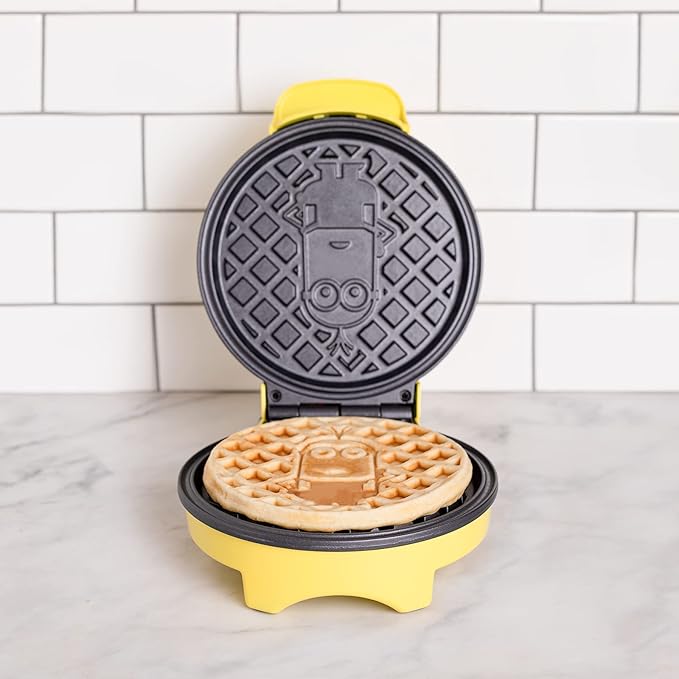 Uncanny Brands Minions Kevin Waffle Maker- Iconic Minion on Your Waffles - Waffle Iron