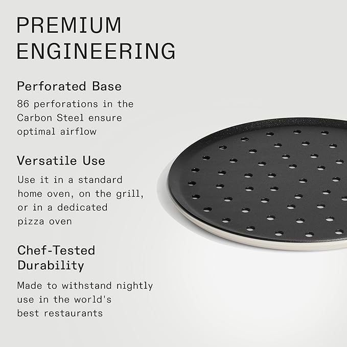 Made In Cookware - Seasoned 12" Carbon Pizza Steel - (Like Cast Iron, but Better) - Professional Cookware - Crafted in Sweden - Induction Compatible