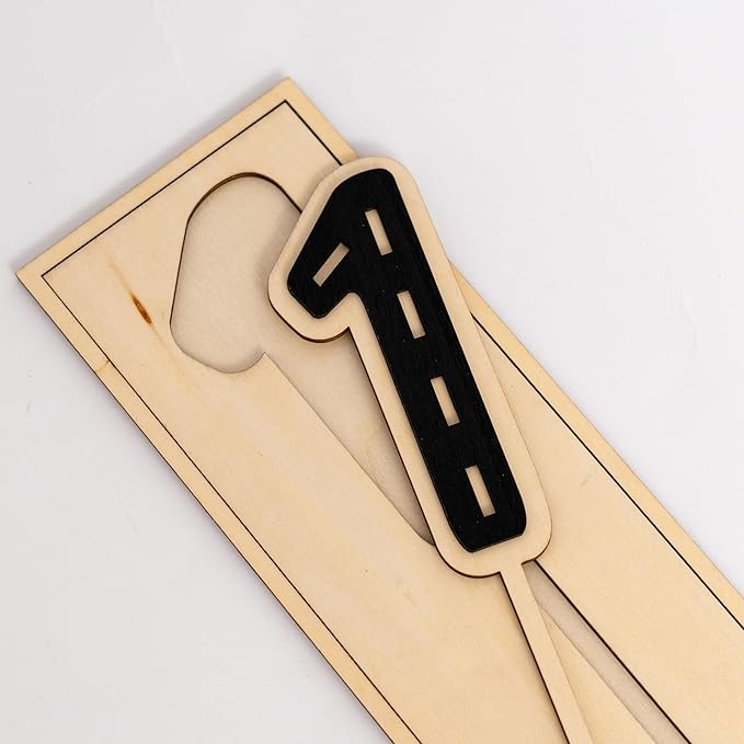 Race Car Cake Topper - Racing Theme Wooden Cake Topper, Fast One Birthday Decoration for First Birthday Party, Anniversary, Smash Cake, Baby Photo Booth Props...