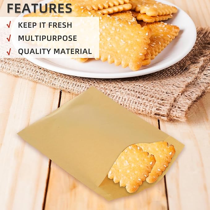 800 Pack Wax Paper Sandwich Bags 4x6 inch Wax Paper Bags, Greaseproof Bag Paper Cookie Bags Bakery Wax Bag for Food, Sandwich, Snacks, Cookie, Candies and More