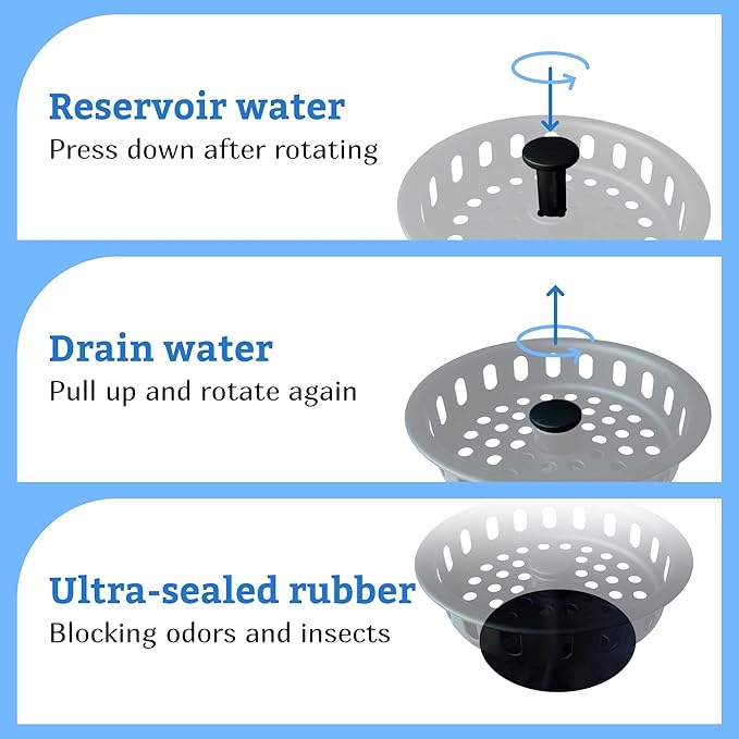 Metal World BS10101MB Post Style Sink Strainer, 3-1/2" Metal Kitchen Strainer, Cast Brass Body Basket Strainer, Strainer with Stainless Steel Basket, Matte Black Finish 1 Pack